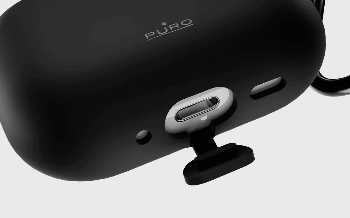 Etui na słuchawki PURO Icon Air do Apple AirPods Pro 3 precyzyjne dopasowanie stabilna konstrukcja ochrona etui ładującego, otwór na złącze USB-C w etui