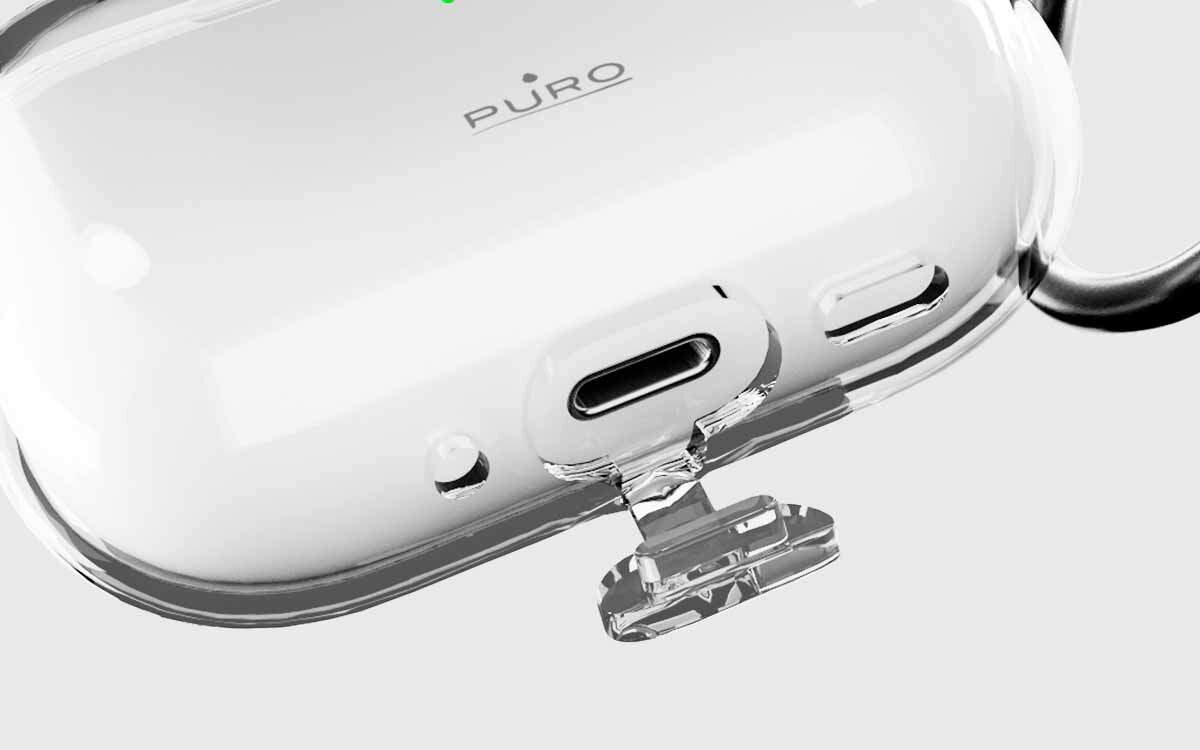 Etui na słuchawki PURO Icon Air do Apple AirPods Pro 3 precyzyjne dopasowanie stabilna konstrukcja ochrona etui ładującego, otwór na złącze USB-C w etui