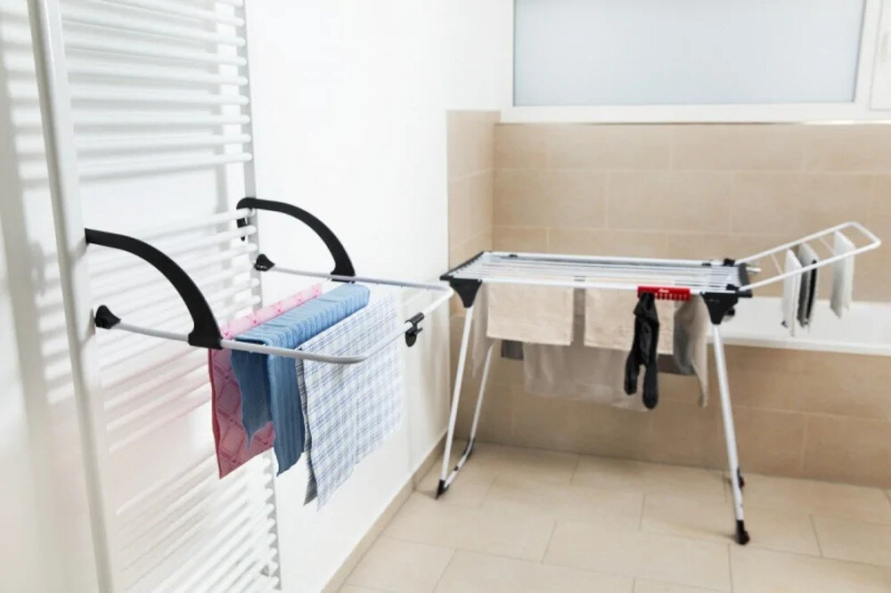 Suszarka na pranie VILEDA Premium 2w1 Biało-czarny zdejmowane skrzydło boczne
