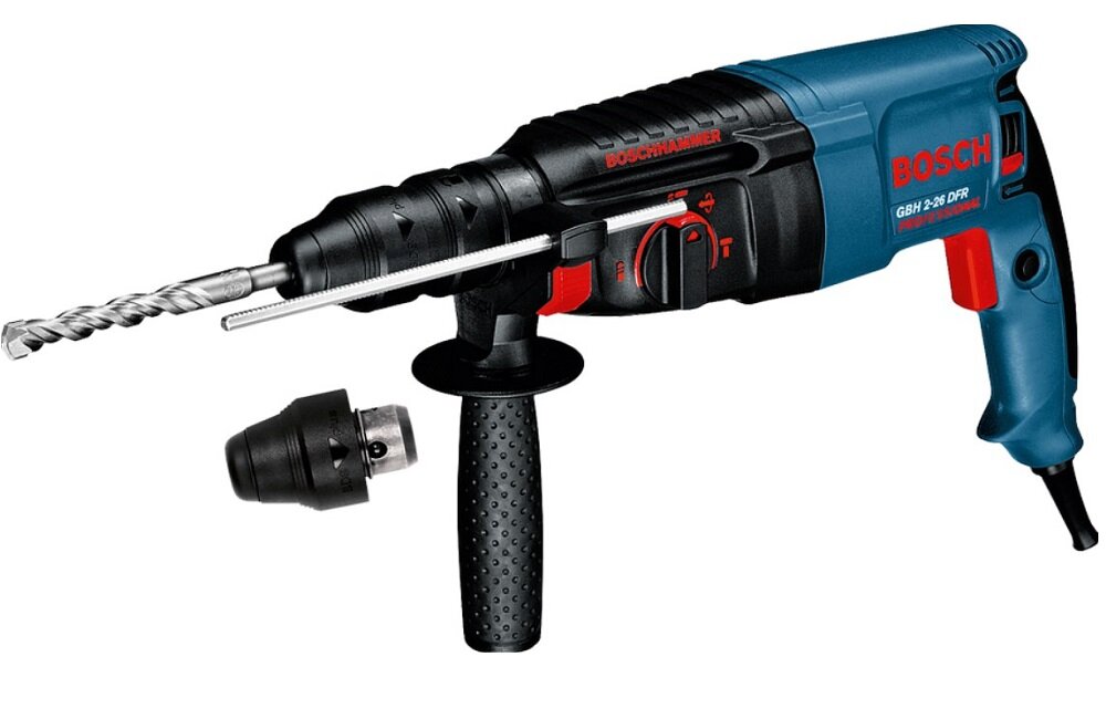 Młot udarowo obrotowy BOSCH GBH 2 26 DFR Professional Komfortowa praca do drewna i metalu