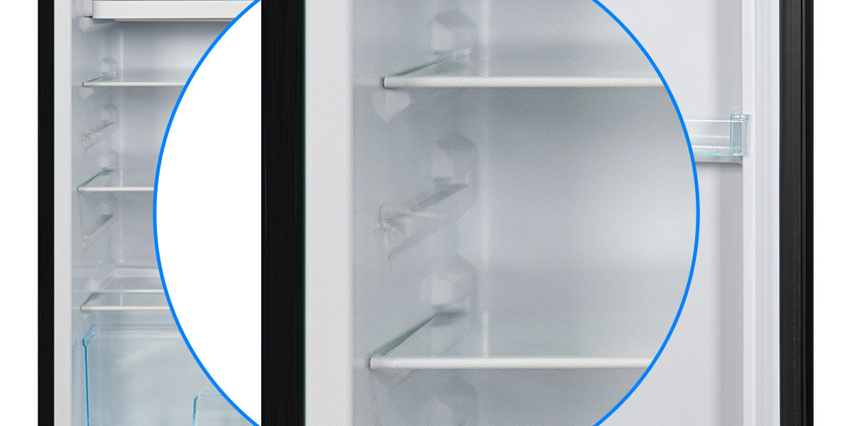 Lodówka LIN LI-BC92 85cm solidne wytrzymałe szklane półki odporne na obciążenia trwałość na lata