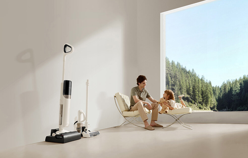 Bezprzewodowy odkurzacz pionowy mopujący MOVA K30 Mi Gotowy na każde wyzwaniex 7 ogniw, 2 600 mAh do 50 minut pracy w trybie odkurzania do 30 minut mopowania powierzchnia metraż Intuicyjny ekran LED  informacja system powiadomień głosowych