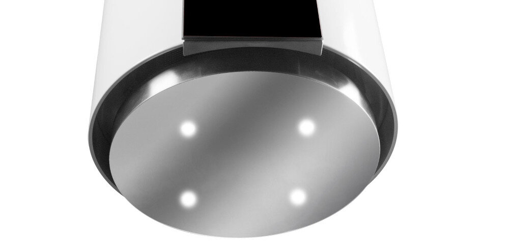 Okap VDB Isla Glass Biały LED oświetlenie oszczędne