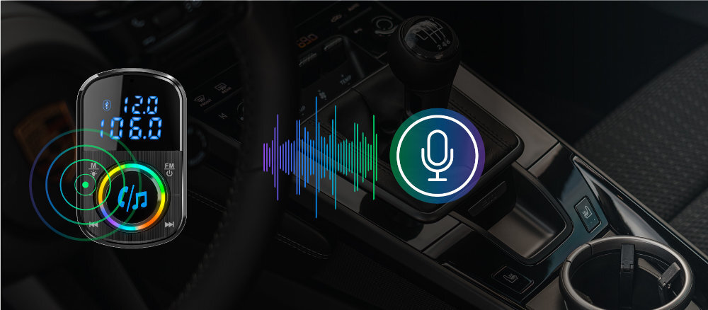 Transmiter FM NAVITEL BHF08 PRO smartfon transmiterem bezpieczne prowadzenie rozmów radio samochodowe częstotliwości