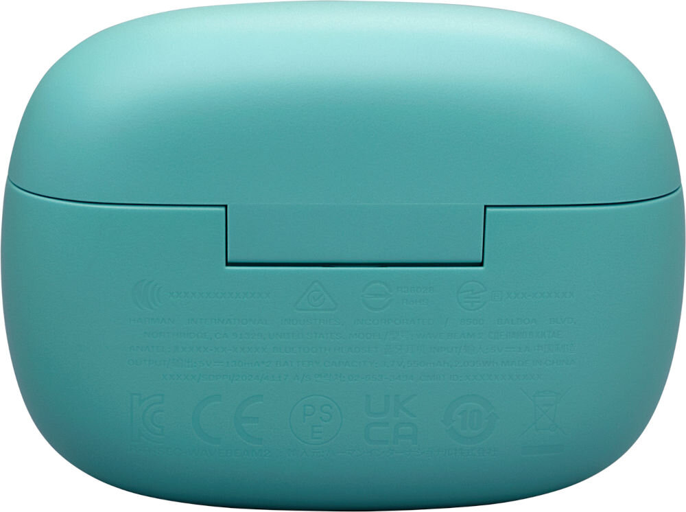 Słuchawki dokanałowe JBL Wave Beam 2 ANC - Sterowanie, tył etui ładującego