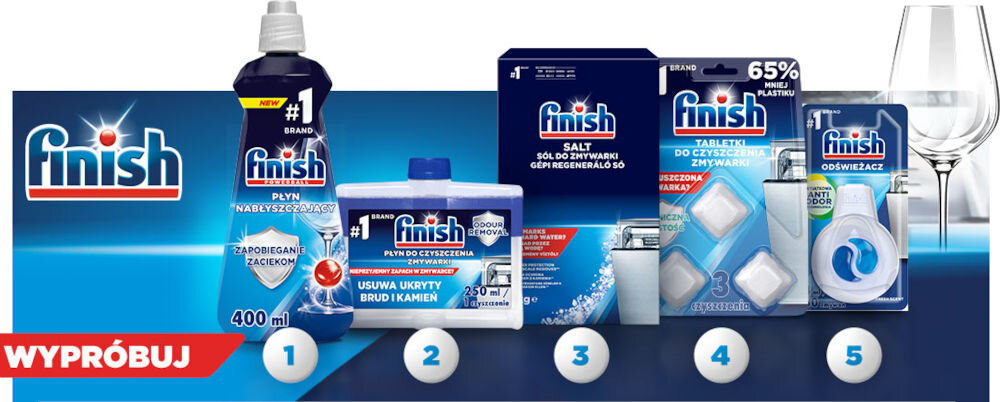 Nabłyszczacz do zmywarek FINISH Shine Protect Cytrynowy 400 ml anti odor