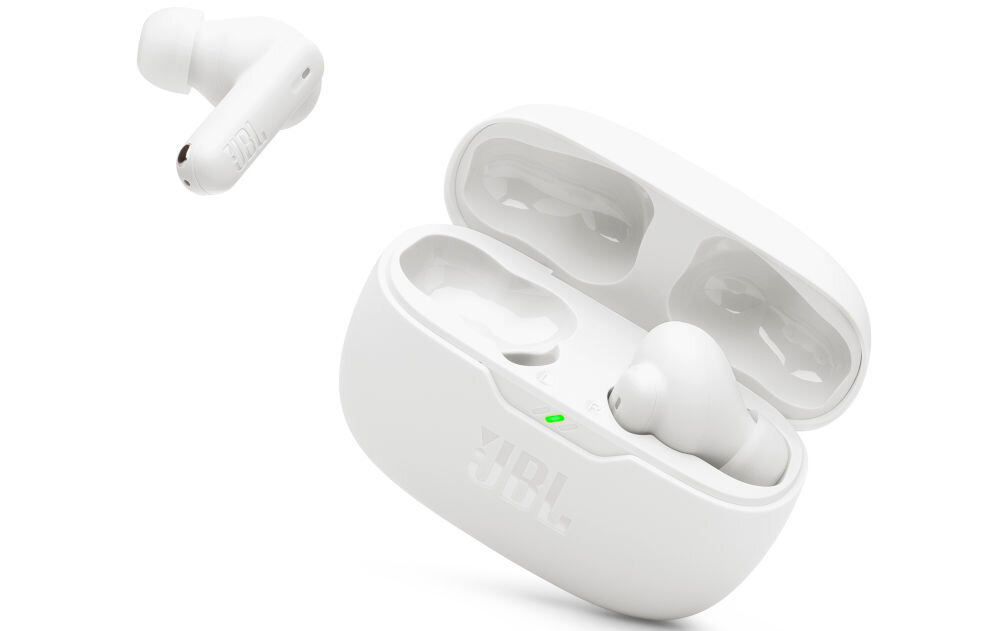 Słuchawki dokanałowe JBL Wave Beam 2 ANC - Dwa urządzenia naraz, słuchawki z etui ładującym