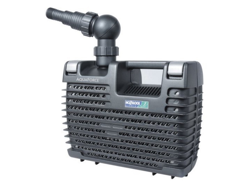 Zestaw filtrujący HOZELOCK Bioforce 28000 + Aquaforce 8000 Czarny filtr moc 36V pompa moc 95 V przepływ wody w górę d metrów temperatura wody 35 stopni głębokość 2 metry ochrona IPX8 specjalistyczne pianki