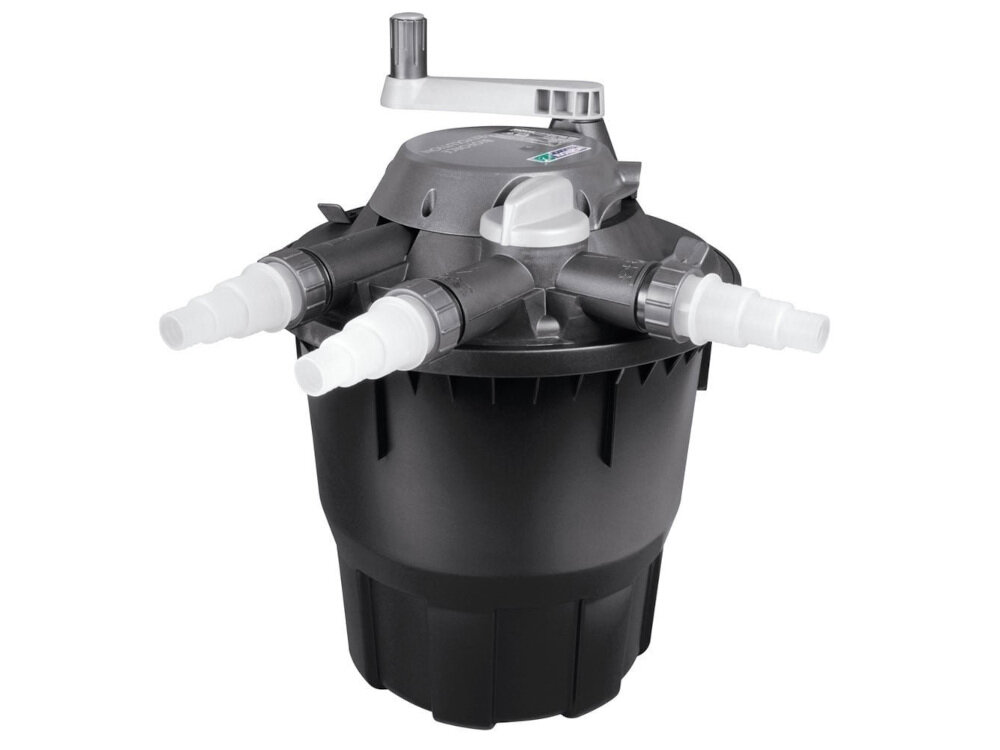 Zestaw filtrujący HOZELOCK Bioforce 28000 + Aquaforce 8000 Czarny wąż 20-25 mm system WPS rozbija cząsteczki stałe do 2 mm może pracować pod wodą i na powierzchni