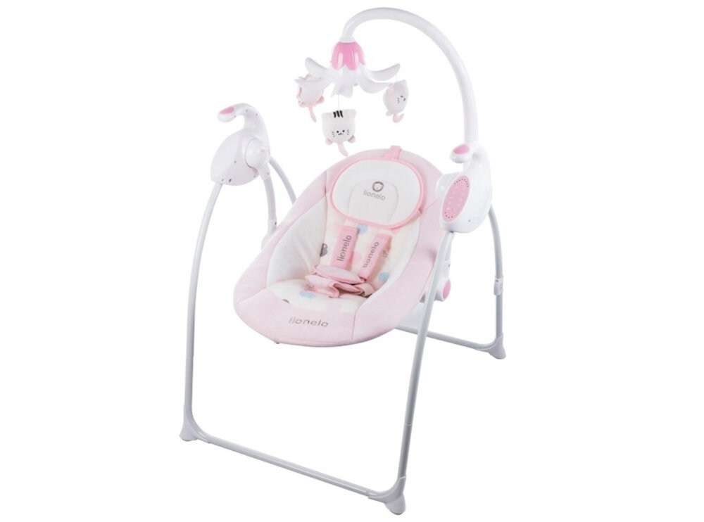 Leżaczek LIONELO Robin Różowy wykonanie wysoka jakość materiał trwały wygodny użytkowanie estetyka design kolor kolorystyka