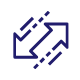 Ikona przedstawia dwie strzałki skierowane w przeciwnych kierunkach, z przerywanymi liniami, w kolorze granatowym.
