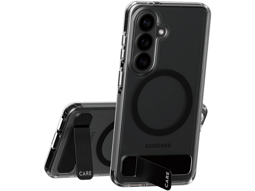 Etui Transparent z czarną podpórką Samsung Galaxy S 2026 Plus