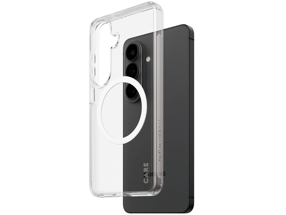 Etui PANZERGLASS Care Urban Explorer Qi Transparentne etui ochronne z białymi akcentami do Samsung Galaxy S 2026 kompatybilne z Qi