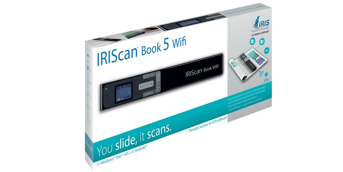 Skaner IRIS IRIScan Book 5 Wifi Czarny Wygodne opakowanie