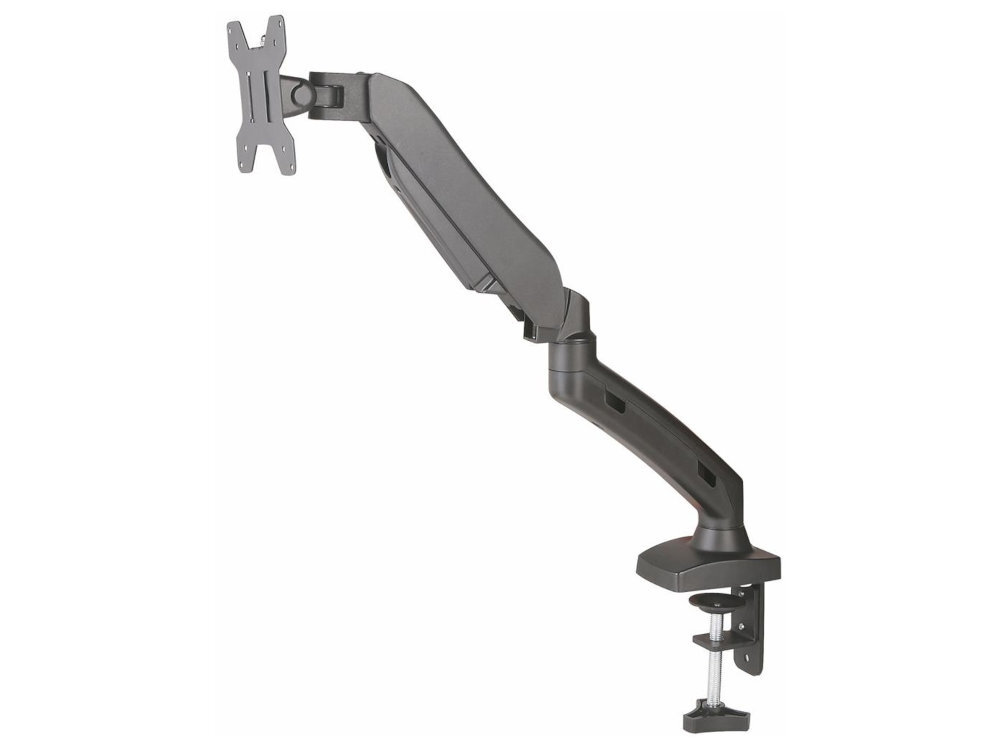 ART L-11GD ART L-11GD montażowi do biurka ekranami 13-27 cali małych monitorów lekkie telewizory udźwig do 7 kg - uchwyt od przodu na białym tle