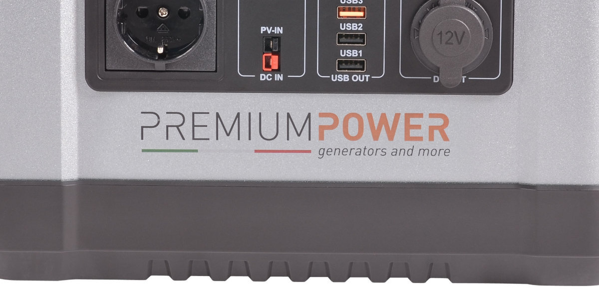 STACJA ZASILANIA PREMIUM POWER PB1000 funkcjonalny wyswietlacz