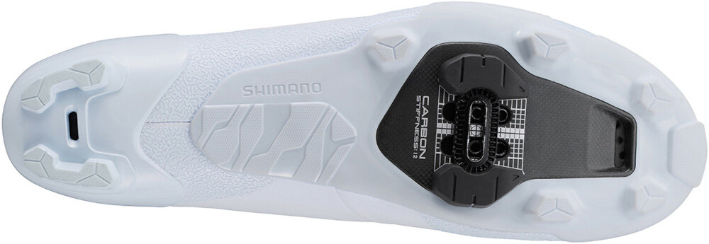Buty rowerowe SHIMANO S-Phyre SH-RX910 Biały (rozmiar 48) Podeszwa środkowa wykonana z kompozytu karbonowego sztywnością na poziomie 12 Ograniczone uginanie podeszwy ograniczenie dodatkowego obciążenia