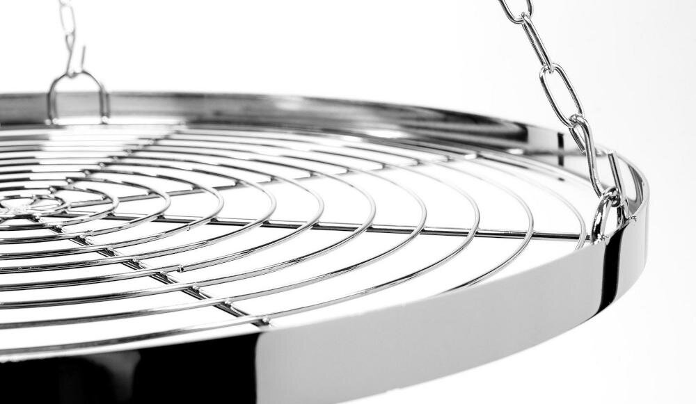 ACTIVA grill stylowy oklahoma przyjęcie tradycyjny urok styl duży okrągły ruszt stal chromowana