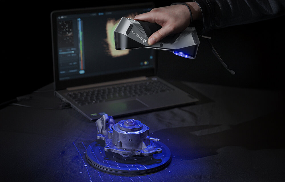 CREALITY CR-Scan Raptor projektów 3D 0,02 mm siedmiu linii laserowych niebieskie światło lasera 60 klatek na sekundę NIR 20 klatek na sekundę