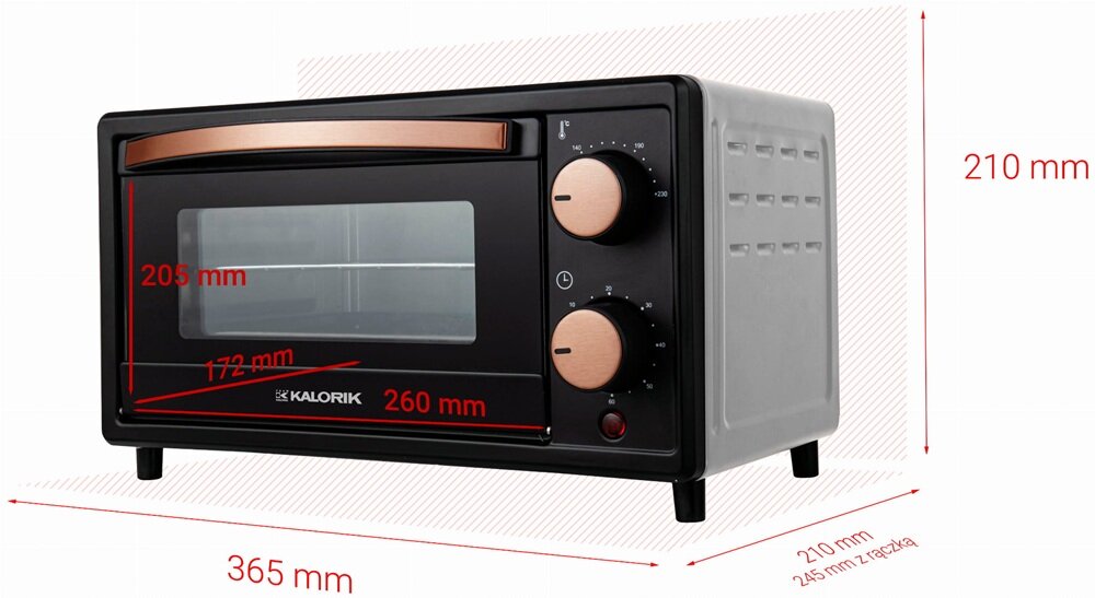 Mini piekarnik KALORIK TKG OT 2015 CO duża pojemność, niewielkie wymiary, szybkie przygotowanie posiłków