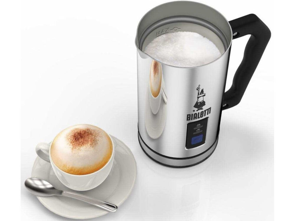 Spieniacz BIALETTI MK01 Milk Frother prostota użytkowania optymalna pianka moc 500 W ergonomiczna konstrukcja intuicyjna obsługa praktyczne urządzenie
