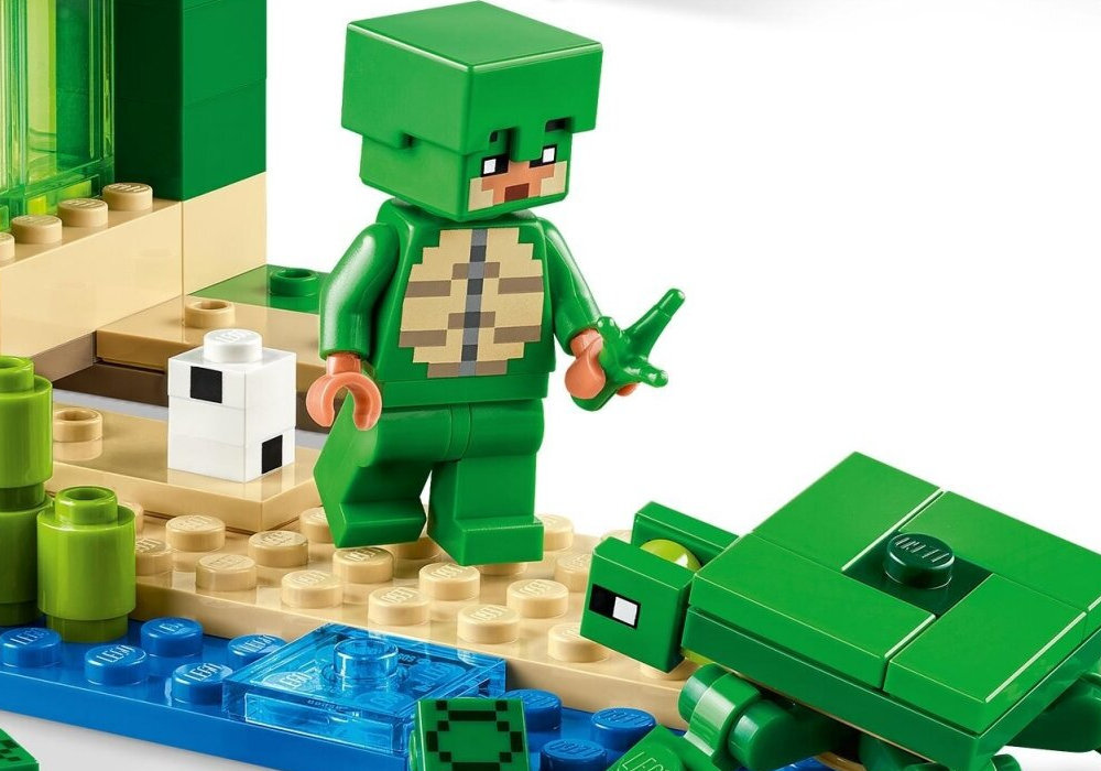 LEGO 21254 Minecraft Domek na plaży żółwi zabawa edukacja rozwój wyposażenie kreatywność