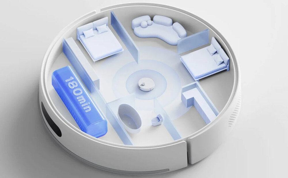 Robot sprzątający XIAOMI Vacuum S40 Czas pracy i akumulator pojemność automatycznie wraca do stacji Stabilne zasilanie stała siła ssania