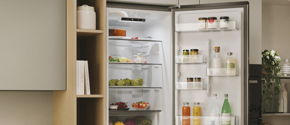 LODÓWKA CANDY CNCQ2T620EX półki chłodziarka lodówka 4 przechowywanie organizacja przestrzeni