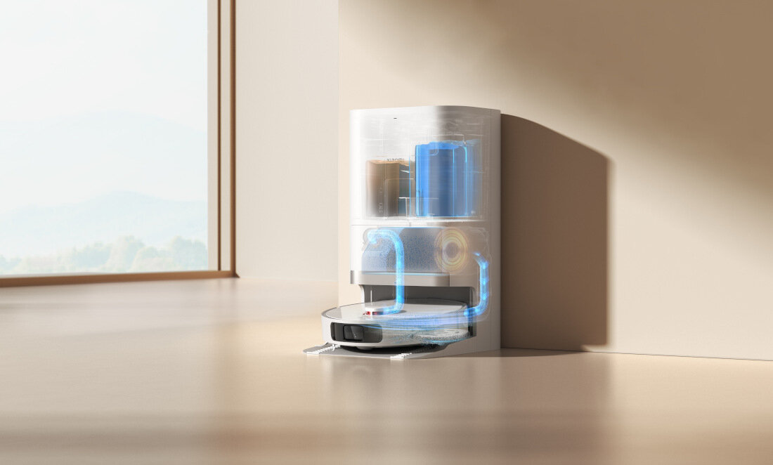 Robot sprzątający XIAOMI Vacuum X20+ EU Wielofunkcyjna stacja opróżnianie worka automatyczny powrót czas