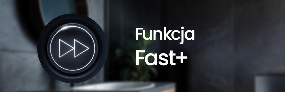 PRALKA BEKO BM3WFU39215WAR SERIA B300 przycisk play w kółku Funkcja Fast+ szybsze pranie połowa czasu skrócenie oszczędność