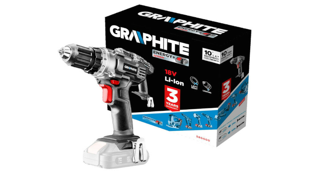WIERTARKO-WKRĘTARKA AKUMULATOROWA GRAPHITE 58G000 ENERGY+ bez akumulatora bez ładowarki zestaw 