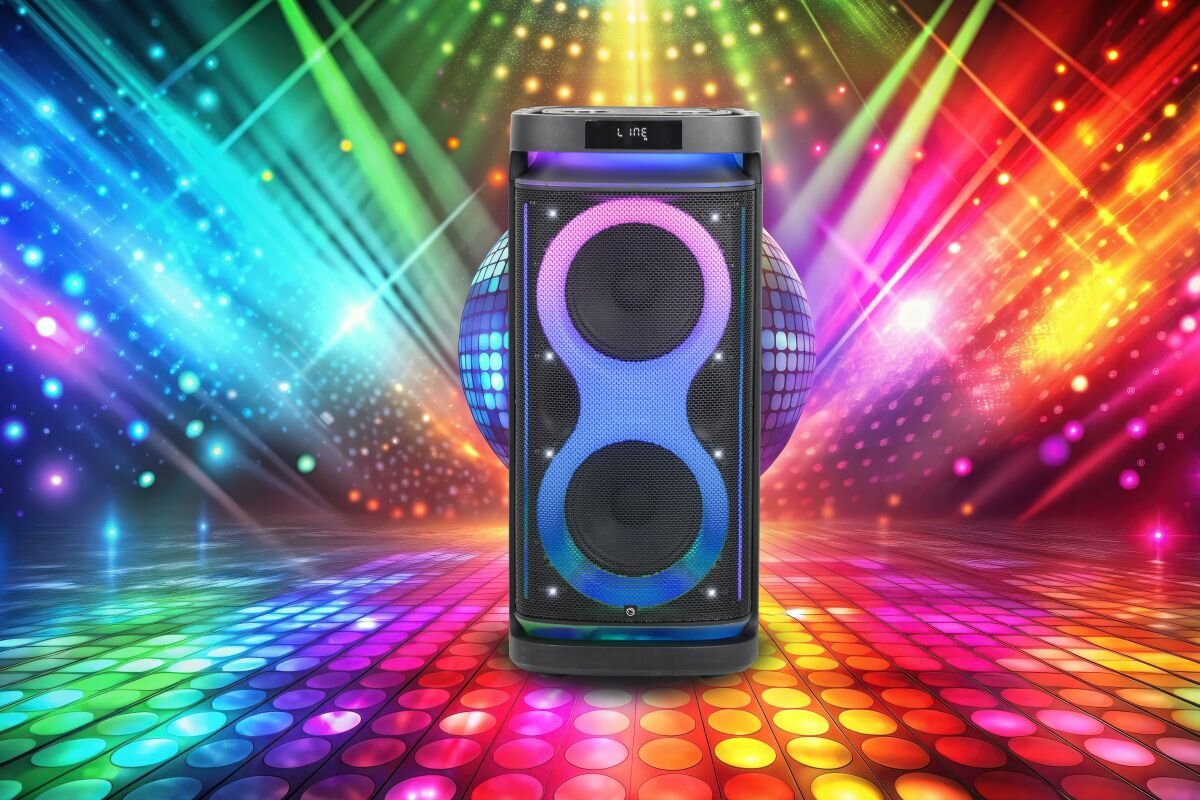 Power Audio MANTA HEKTOR - Efekty, które robią klimat, urządzenie stojące na sali disco