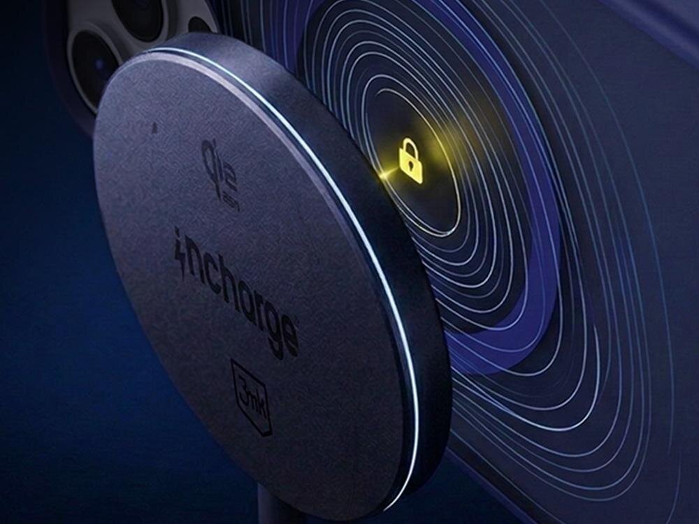 3MK Incharge Align 25 W Wbudowane magnesy właściwym miejscu na obudowie kliknięcie cewek indukcyjnych - ilustracja przedstawiająca bezpieczeństwo ładowania