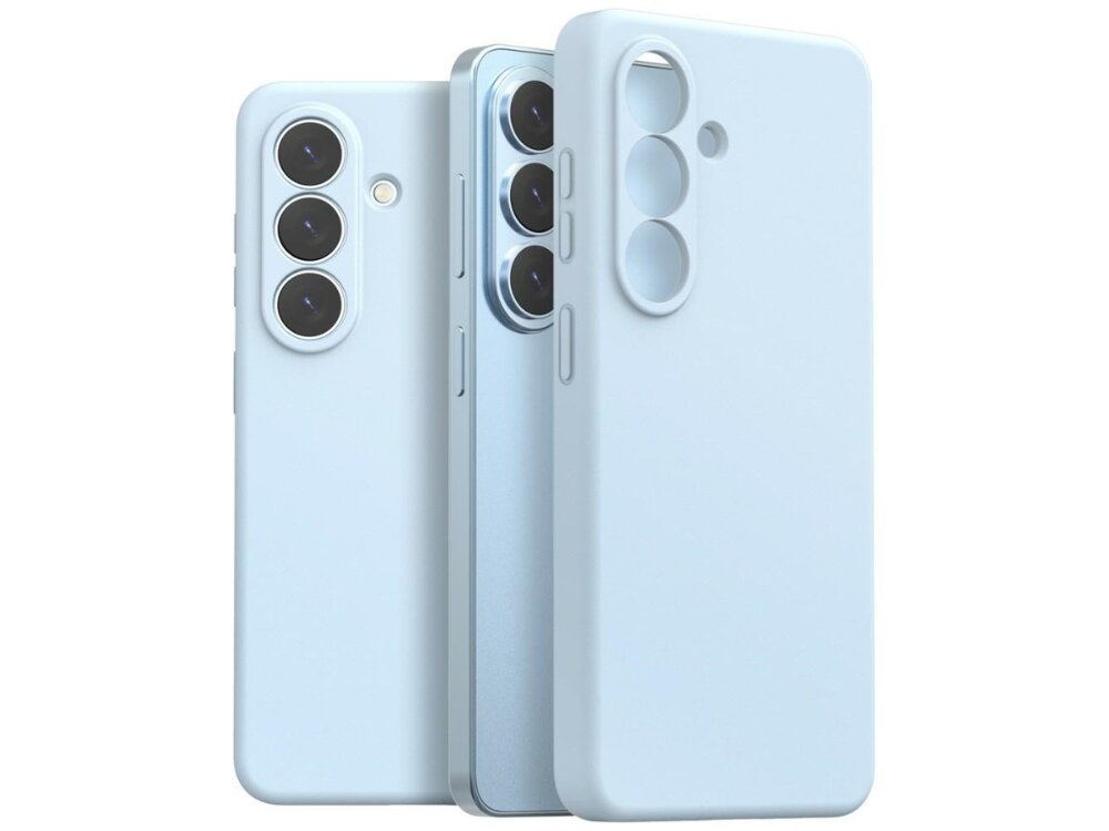 Etui ARAREE Typo Skin M MagSafe do Samsung Galaxy S26+ Jasnoniebieski - miękki silikon, mikrofibra, ochrona