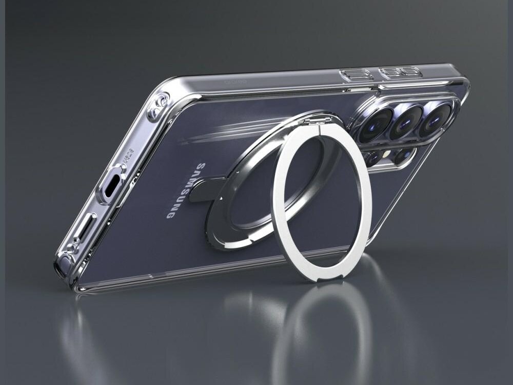 Etui ARAREE Duple M Stand MagSafe do Samsung Galaxy S26 Ultra Przezroczysty - przezroczyste, wytrzymałe, MagSafe Smukła ochrona i elegancja  wygląd design prezentacja wizualizacja