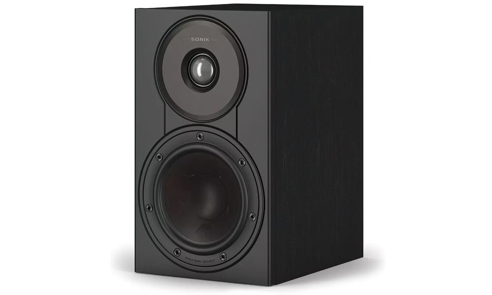 DALI Sonik 1 tweeter 29 mm wysokie tony szczegółowe brzmienie hi-fi muzyka film, kolumna po skosie na białym tle