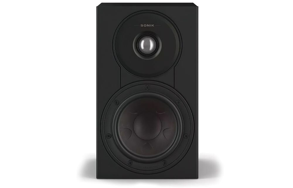 DALI Sonik 1 głośnik niskotonowy 5.25 cala dynamiczny bas kontrola niskich tonów kino domowe, kolumna od frontu na białym tle