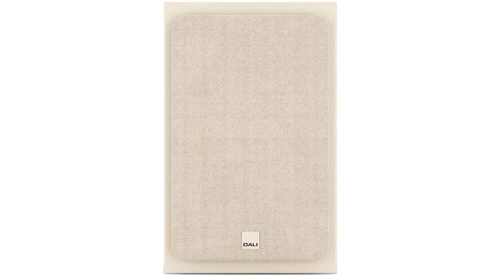 DALI Sonik On-Wall pasmo 55-26000 Hz skuteczność 87 dB szerokie pasmo audio hi-fi, kolumna od frontu na białym tle