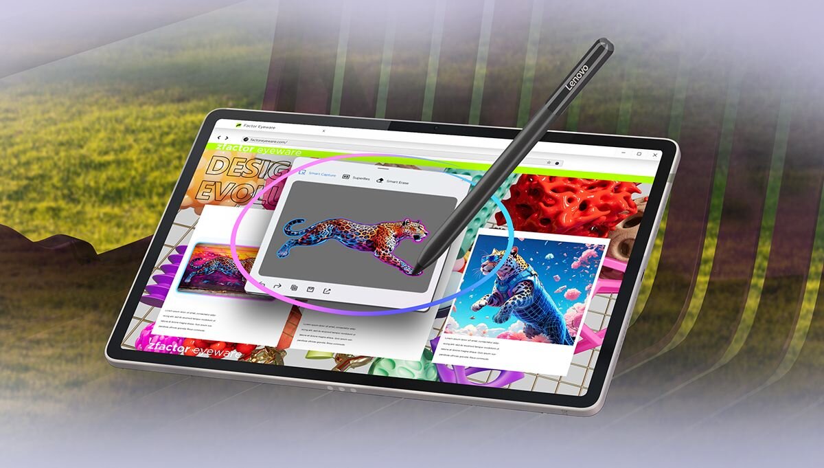Lenovo Yoga Tab AI SuperRes skalowanie zdjęć do 4K i edycja obrazów
