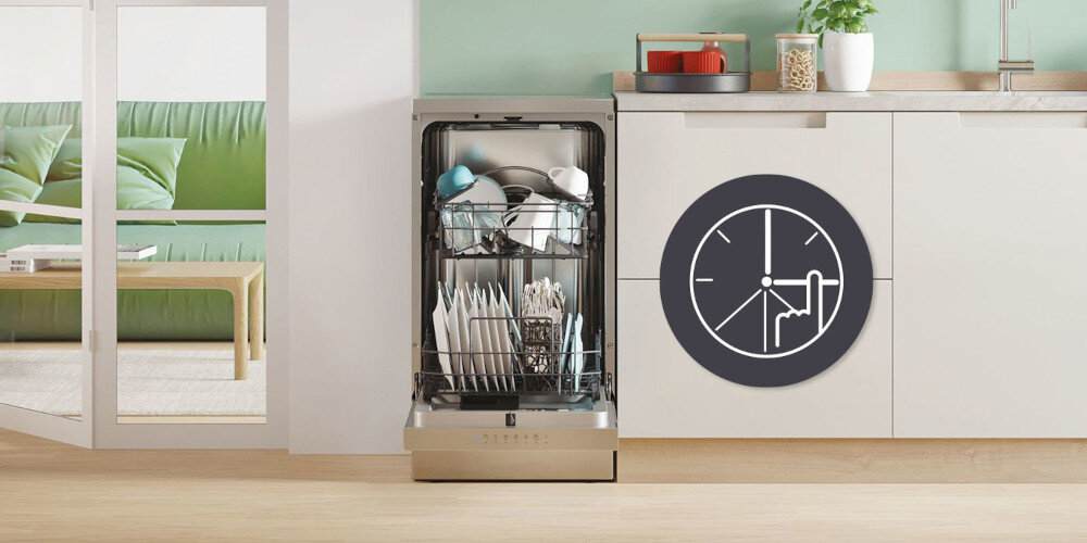 ZMYWARKA CANDY CF1C7SB1FX RAPIDO SLIM opóźnienie startu wybranie pory zmywania do 24 godzin oszczędności