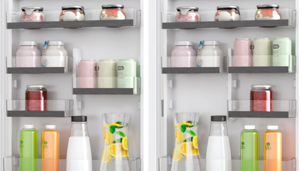 HAIER HBW5719E wnętrze lodówka potrzeby pojemność elastyczność układ półki balkoniki drzwi