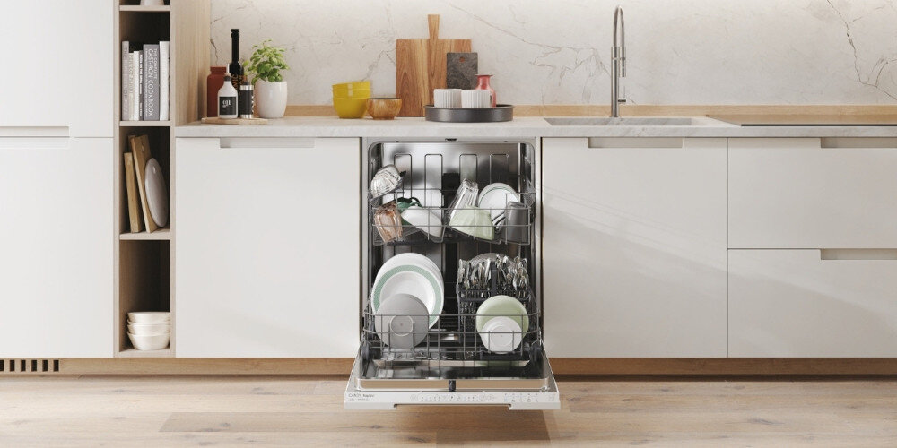Zmywarka CANDY RapidÓ CIP 3E7L0W MAXI Tub przestrzeń pojemność duże naczynia pojemne wnętrze 13 kompletów naczyń