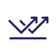 Ikona przedstawia dwa strzałki skierowane w górę, jedna z nich przecina linię poziomą. Strzałki i linia są w kolorze granatowym.