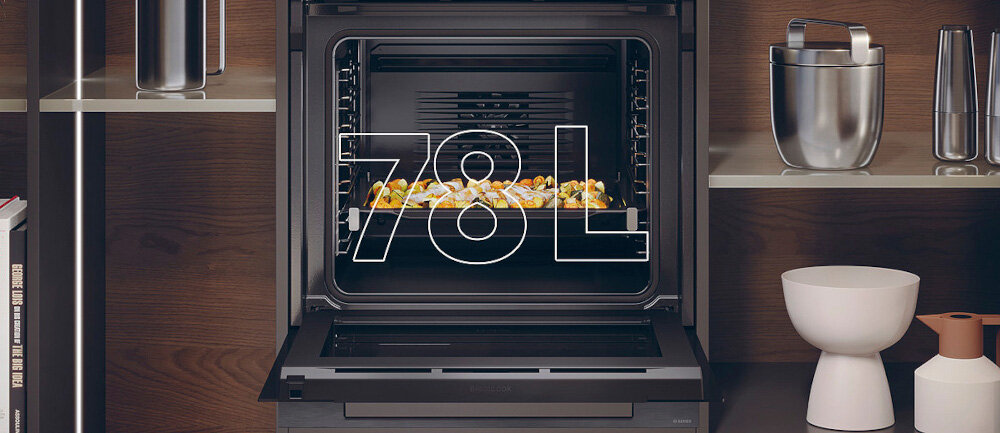 PIEKARNIK HAIER H6 ID46G3HTB Ogromna pojemność wnętrze siedem poziomów pieczenia jednoczesne gotowanie kilka potraw