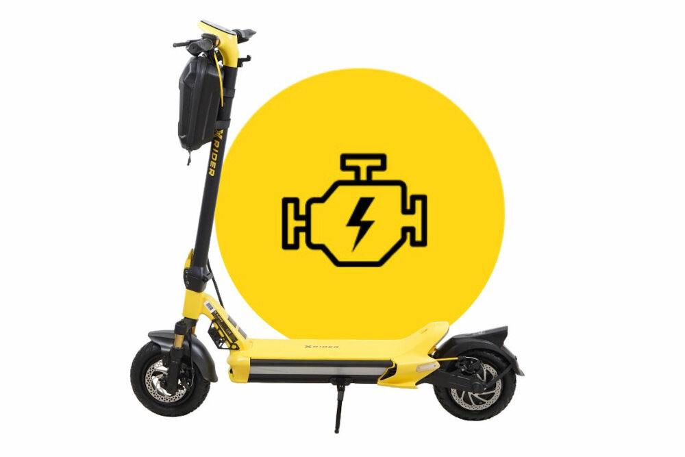 Hulajnoga elektryczna XRIDER MX10 MAX Żółty silnik moc 500 W moc do dynamicznej jazdy stopien ochrony IPX5