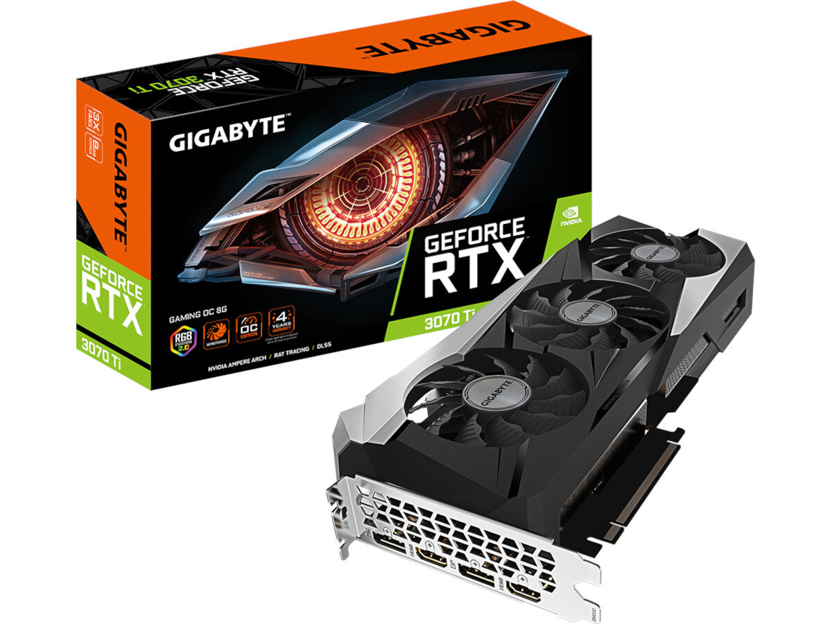 Karta graficzna GIGABYTE GeForce RTX 3070 Gaming OC 8GB zawartosc opakowania
