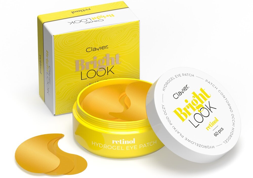Płatki pod oczy CLAVIER Bright Look Retinol 60 szt. łatwe uzycie, regularna pielęgnacja, poprawa kondycji skóry