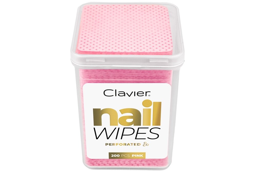 Waciki bezpyłowe CLAVIER 200 szt. miękkie, delikatne dla skóry, bez podrażnień, higieniczny pojemnik