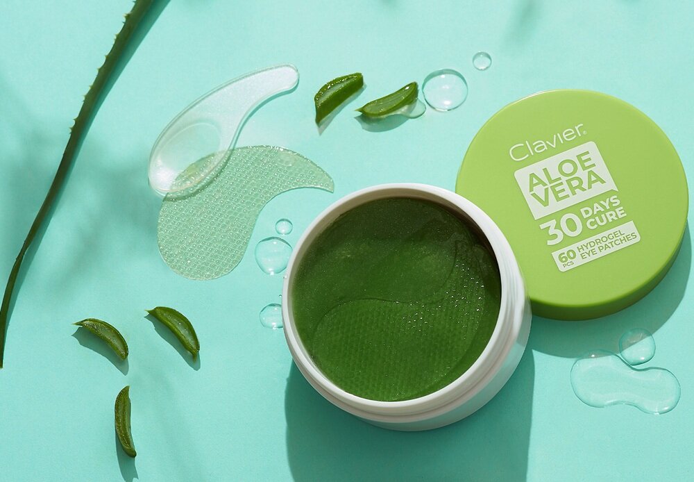 Płatki pod oczy CLAVIER Bright Look ALOE 60 szt. nawilżenie, wsparcie regeneracji, miękka i gladka skóra