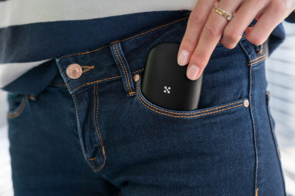 Słuchawki powietrzne XMUSIC XWS550K Czarny głębokie basy wysokie tony pasmo imprendacja - słuchawki w etui chowane do kieszeni spodni